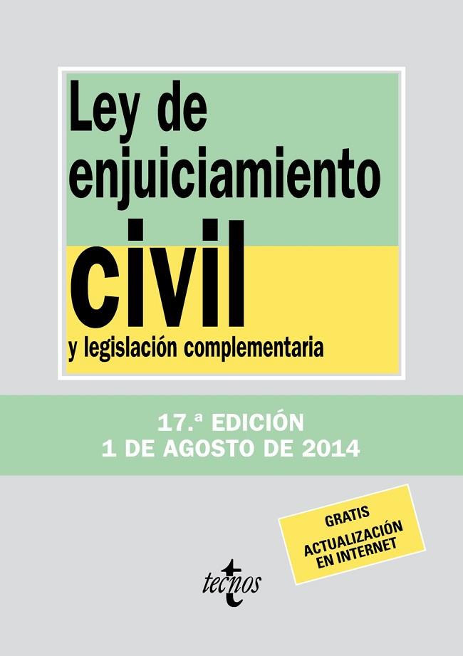 LEY DE ENJUICIAMIENTO CIVIL | 9788430962365 | EDITORIAL TECNOS | Llibreria Online de Vilafranca del Penedès | Comprar llibres en català