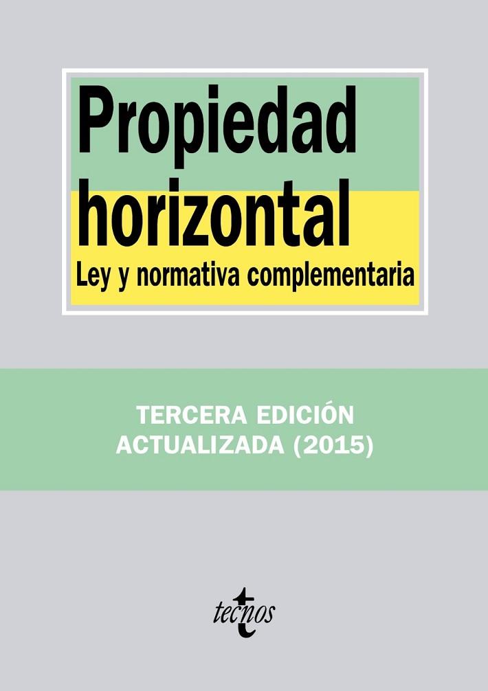 PROPIEDAD HORIZONTAL | 9788430965809 | EDITORIAL TECNOS | Llibreria Online de Vilafranca del Penedès | Comprar llibres en català