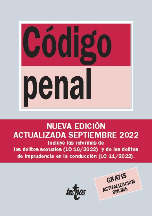 CÓDIGO PENAL 2022 | 9788430987009 | EDITORIAL TECNOS | Llibreria Online de Vilafranca del Penedès | Comprar llibres en català