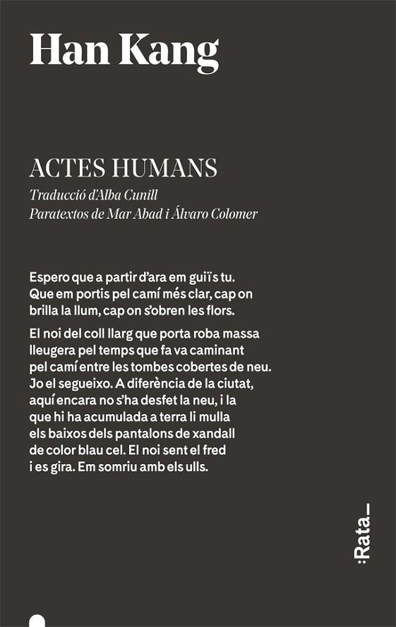 ACTES HUMANS | 9788416738359 | KANG, HAN | Llibreria Online de Vilafranca del Penedès | Comprar llibres en català
