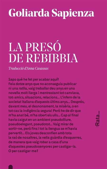 LA PRESÓ DE REBIBBIA | 9788416738175 | SAPIENZA, GOLIARDA | Llibreria Online de Vilafranca del Penedès | Comprar llibres en català
