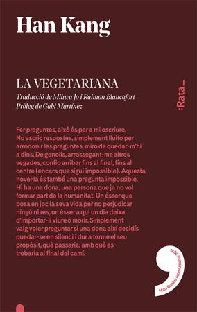 La vegetariana, de Han Kang | Llibreria Online de Vilafranca del Penedès | Comprar llibres en català