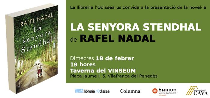 Rafel Nadal presentarà la seva nova novel·la a l'Odissea | Llibreria Online de Vilafranca del Penedès | Comprar llibres en català