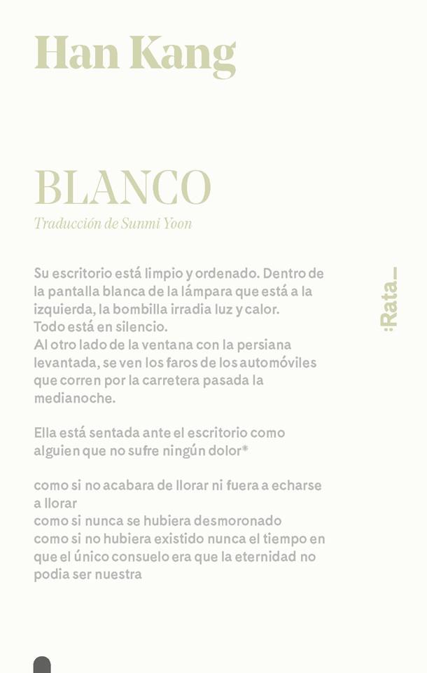 BLANCO | 9788416738519 | KANG, HAN | Llibreria Online de Vilafranca del Penedès | Comprar llibres en català