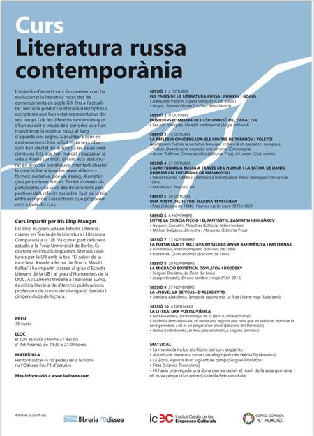 Curs de literatura russa contemporània | Llibreria Online de Vilafranca del Penedès | Comprar llibres en català