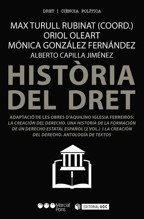 HISTÒRIA DEL DRET | 9788491166153 | OLEART PIQUET, ORIOL/GONZÁLEZ FERNÁNDEZ, MÓNICA/CAPILLA JIMÉNEZ, ALBERTO | Llibreria L'Odissea - Libreria Online de Vilafranca del Penedès - Comprar libros