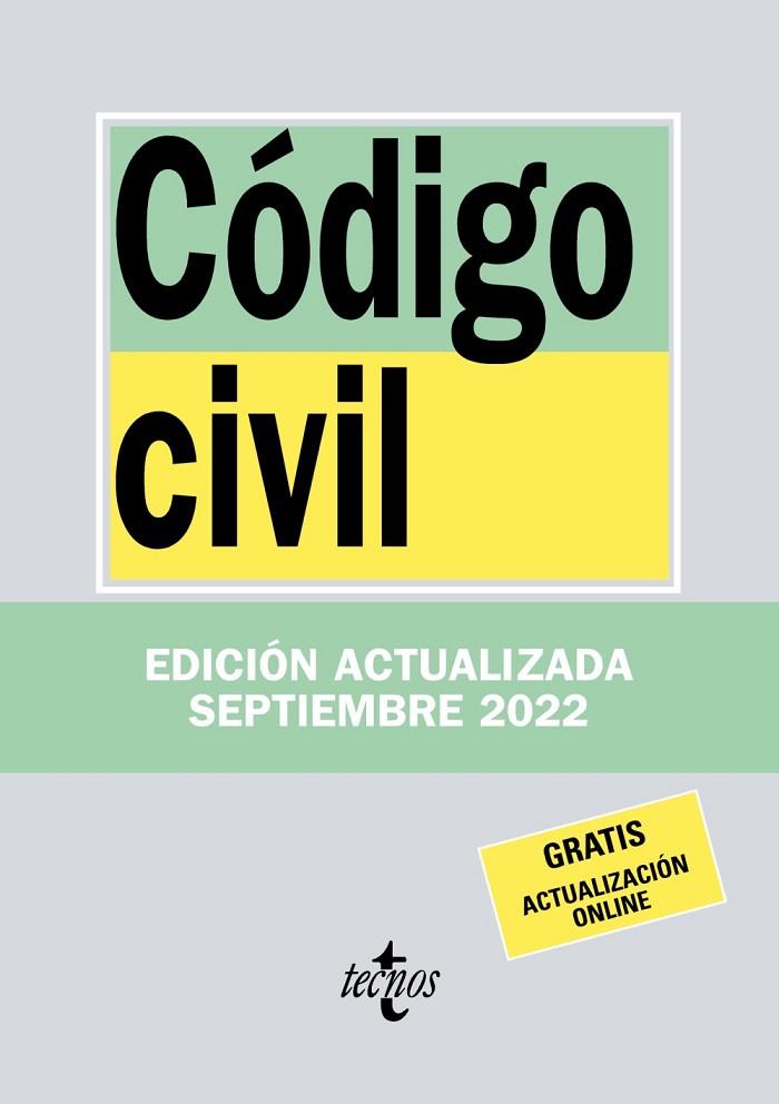 CODIGO CIVIL ( 2022 ) | 9788430985562 | EDITORIAL TECNOS | Llibreria L'Odissea - Libreria Online de Vilafranca del Penedès - Comprar libros