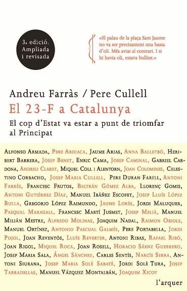 EL 23 F A CATALUNYA | 9788466411271 | FARRAS, ANDRE I CULLELL, PERE | Llibreria Online de Vilafranca del Penedès | Comprar llibres en català