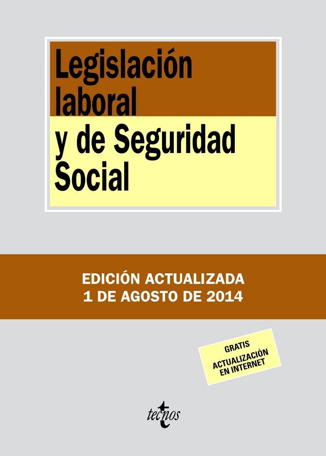 LEGISLACIÓN LABORAL Y DE SEGURIDAD SOCIAL | 9788430962396 | EDITORIAL TECNOS | Llibreria Online de Vilafranca del Penedès | Comprar llibres en català