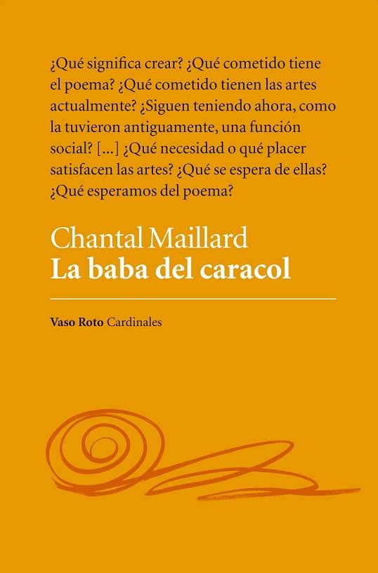 LA BABA DEL CARACOL | 9788415168249 | MAILLARD, CHANTAL | Llibreria L'Odissea - Libreria Online de Vilafranca del Penedès - Comprar libros