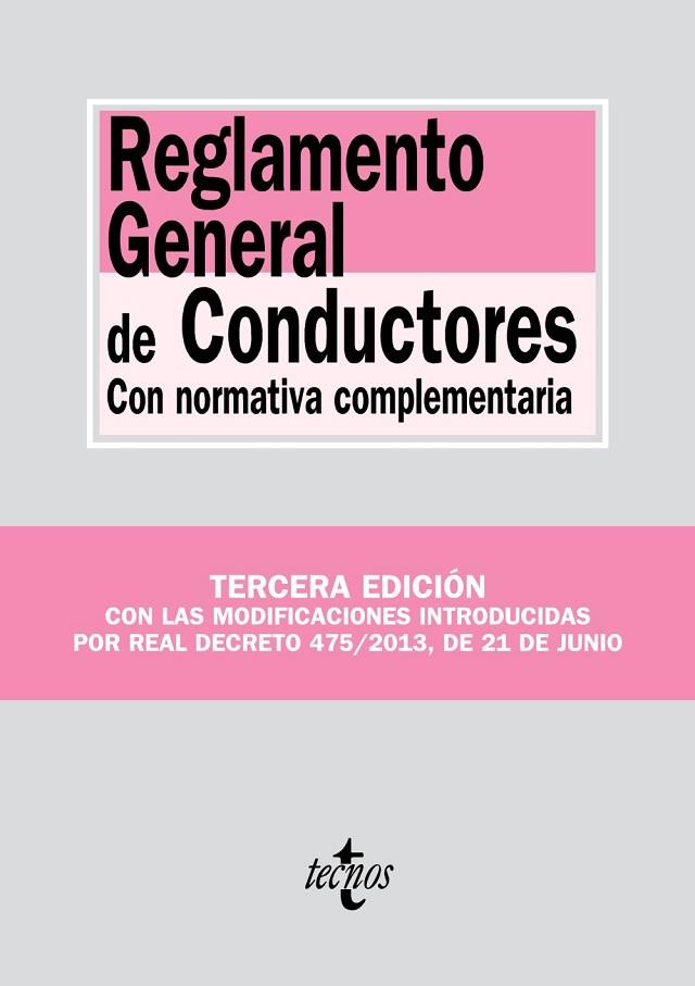 REGLAMENTO GENERAL DE CONDUCTORES | 9788430959907 | EDITORIAL TECNOS | Llibreria Online de Vilafranca del Penedès | Comprar llibres en català