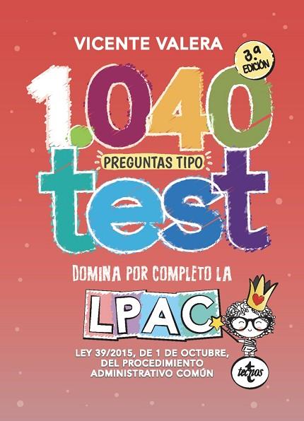 1040 PREGUNTAS TIPO TEST LPAC | 9788430981243 | VALERA, VICENTE | Llibreria Online de Vilafranca del Penedès | Comprar llibres en català