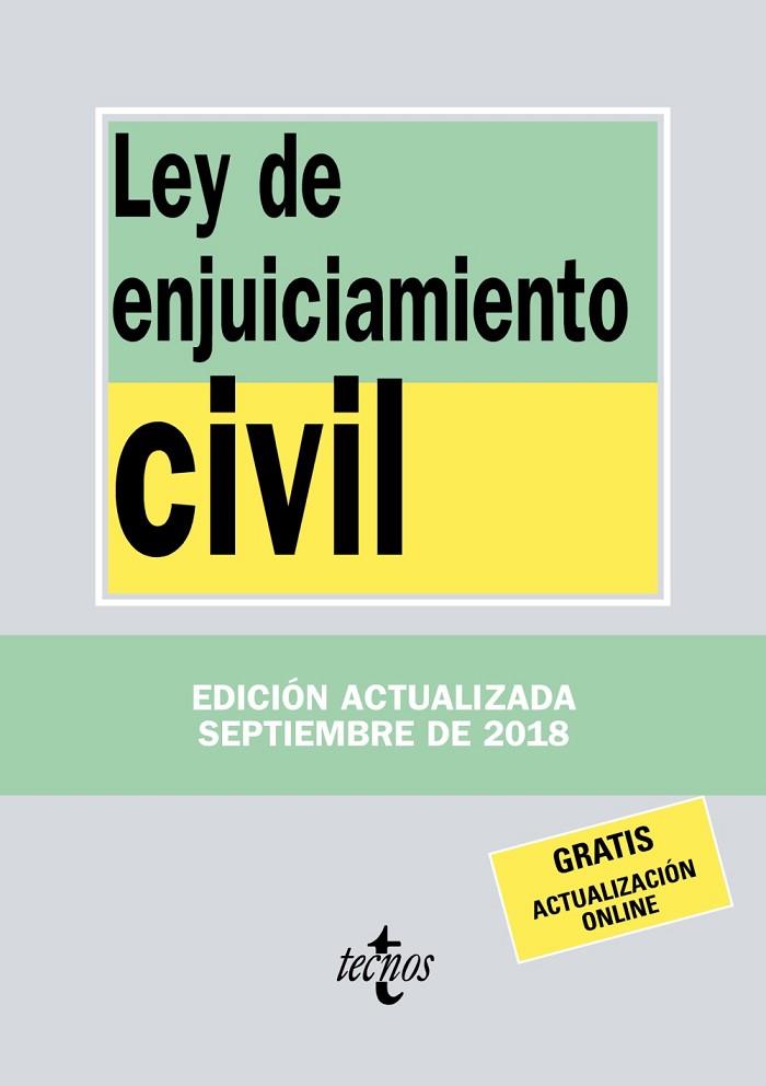 LEY DE ENJUICIAMIENTO CIVIL SETEMBRE 2018 | 9788430974962 | AA VV | Llibreria Online de Vilafranca del Penedès | Comprar llibres en català