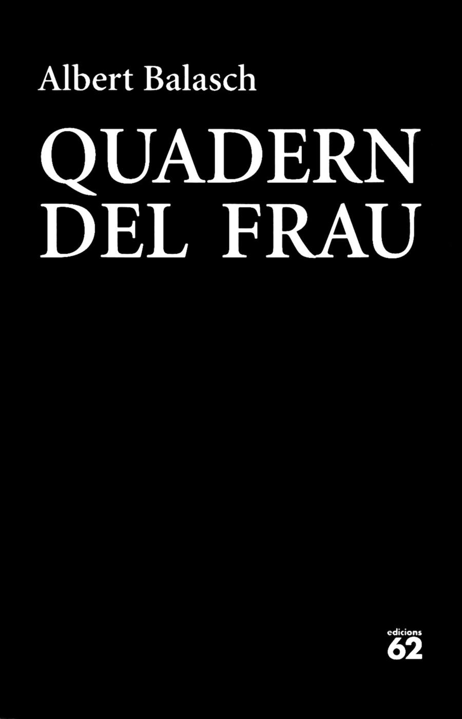QUADERN DEL FRAU | 9788429774832 | BALASCH, ALBERT | Llibreria Online de Vilafranca del Penedès | Comprar llibres en català