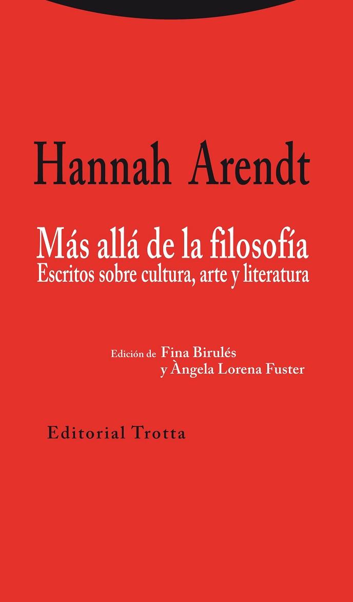 MÁS ALLÁ DE LA FILOSOFÍA | 9788498795318 | ARENDT, HANNAH | Llibreria Online de Vilafranca del Penedès | Comprar llibres en català