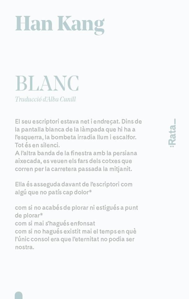 BLANC | 9788416738502 | KANG, HAN | Llibreria Online de Vilafranca del Penedès | Comprar llibres en català