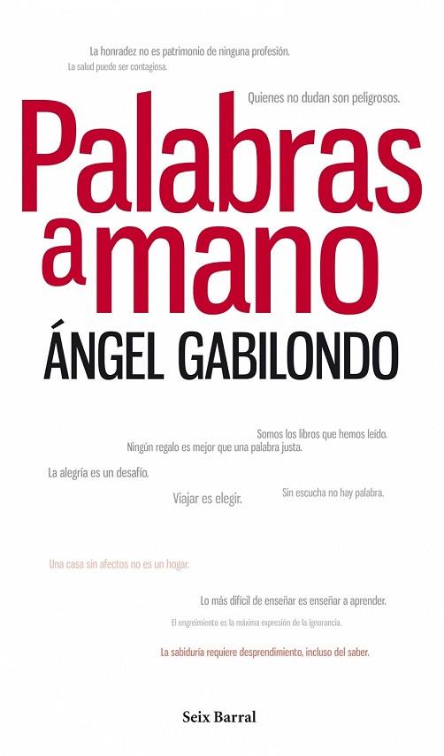PALABRAS A MANO | 9788432209147 | GABILONDO, ANGEL | Llibreria Online de Vilafranca del Penedès | Comprar llibres en català