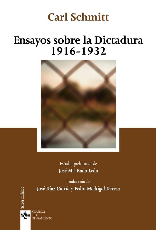 ENSAYOS SOBRE LA DICTADURA 1916-1932 | 9788430958597 | SCHMITT, CARL | Llibreria Online de Vilafranca del Penedès | Comprar llibres en català