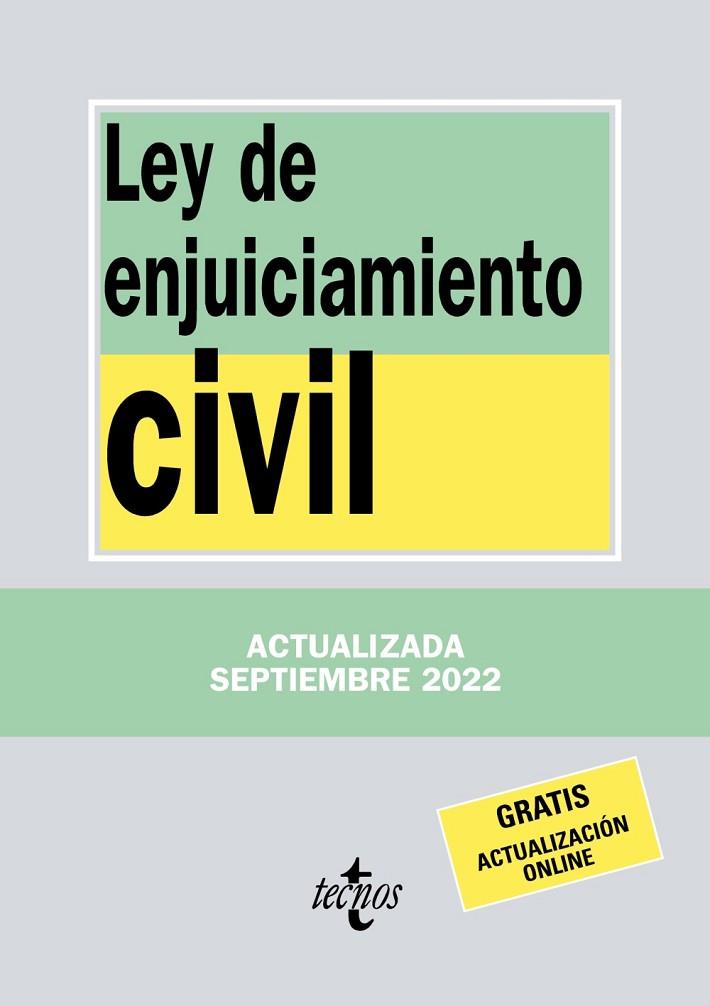 LEY DE ENJUICIAMIENTO CIVIL ( 2022 ) | 9788430985678 | EDITORIAL TECNOS | Llibreria Online de Vilafranca del Penedès | Comprar llibres en català