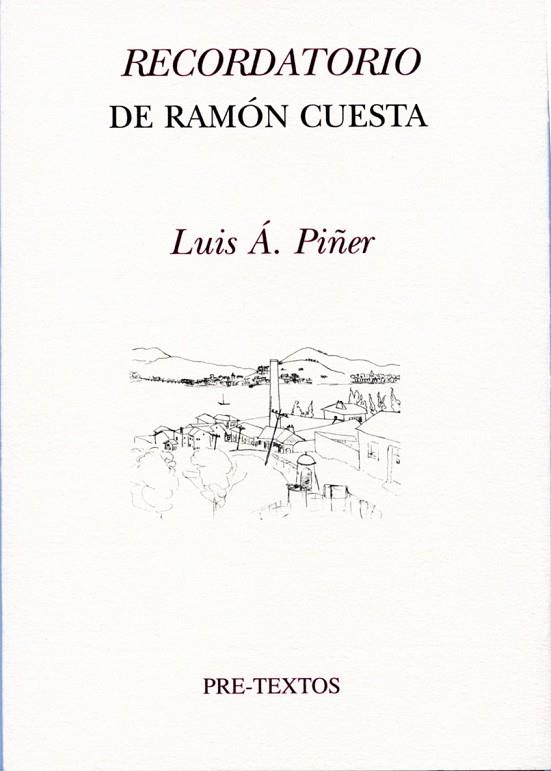 RECORDATORIO DE RAMON CUESTA | 9788492913213 | PINER, LUIS A. | Llibreria Online de Vilafranca del Penedès | Comprar llibres en català