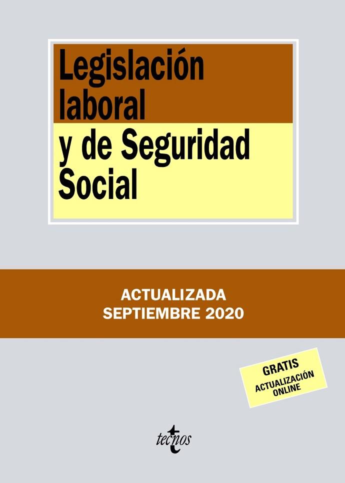 LEGISLACIÓN LABORAL Y DE SEGURIDAD SOCIAL | 9788430980062 | EDITORIAL TECNOS | Llibreria Online de Vilafranca del Penedès | Comprar llibres en català
