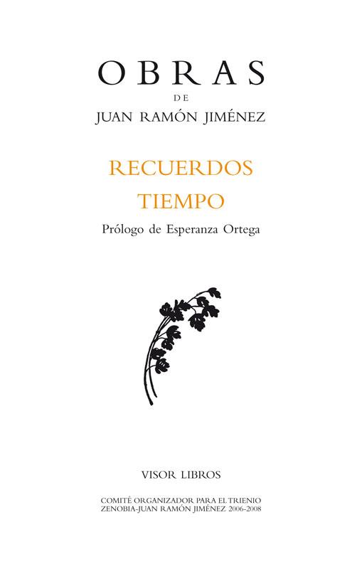 REUCERDOS TIEMPO | 9788498950823 | JIMENEZ, JUAN RAMON | Llibreria Online de Vilafranca del Penedès | Comprar llibres en català