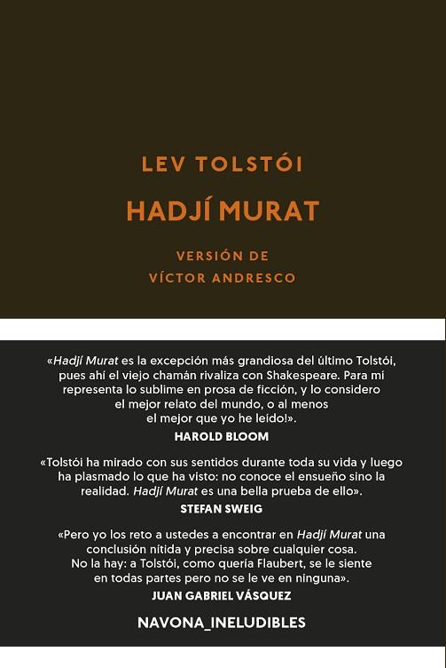 HADJÍ MURAT | 9788417978549 | TOLSTÓI, LEV | Llibreria Online de Vilafranca del Penedès | Comprar llibres en català