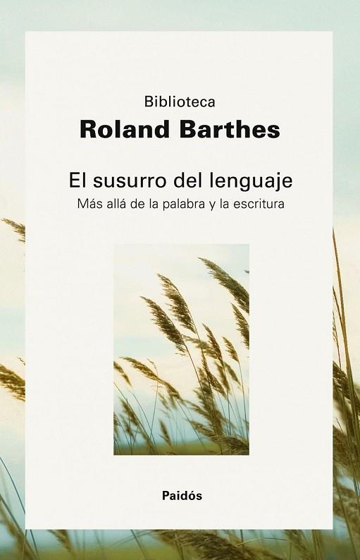 EL SUSURRO DEL LENGUAJE | 9788449322754 | BARTHES, ROLAND | Llibreria Online de Vilafranca del Penedès | Comprar llibres en català
