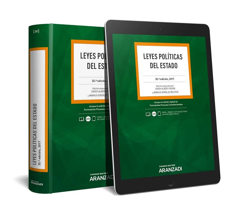 LEYES POLÍTICAS DEL ESTADO (PAPEL + E-BOOK) | 9788491527022 | ALBERTI ROVIRA, ENOCH/GONZÁLEZ BEILFUSS, MARKUS | Llibreria Online de Vilafranca del Penedès | Comprar llibres en català