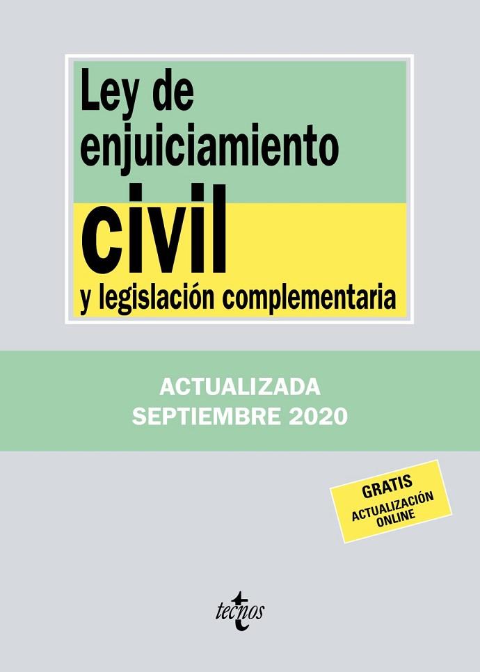 LEY DE ENJUICIAMIENTO CIVIL Y LEGISLACIÓN COMPLEMENTARIA | 9788430980031 | EDITORIAL TECNOS | Llibreria Online de Vilafranca del Penedès | Comprar llibres en català