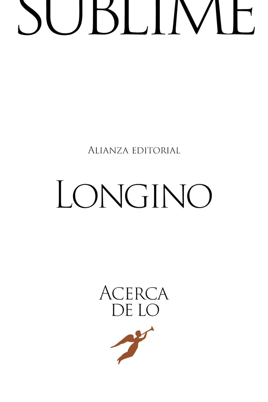 ACERCA DE LO SUBLIME | 9788413629193 | LONGINO | Llibreria Online de Vilafranca del Penedès | Comprar llibres en català