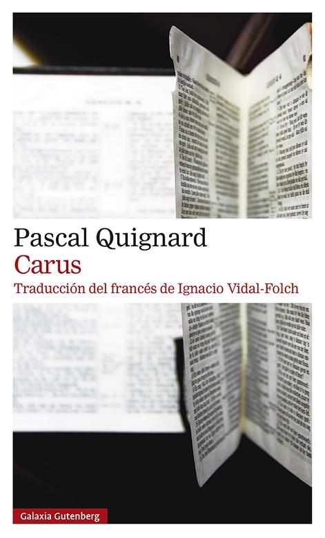 CARUS | 9788419738196 | QUIGNARD, PASCAL | Llibreria Online de Vilafranca del Penedès | Comprar llibres en català