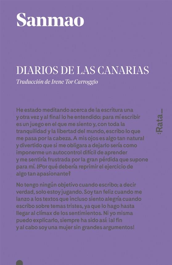 DIARIOS DE LAS CANARIAS | 9788416738090 | SANMAO | Llibreria Online de Vilafranca del Penedès | Comprar llibres en català