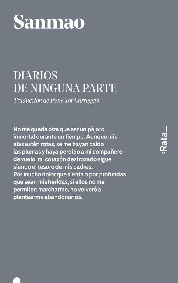 DIARIOS DE NINGUNA PARTE | 9788416738076 | SANMAO | Llibreria Online de Vilafranca del Penedès | Comprar llibres en català