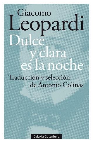 DULCE Y CLARA ES LA NOCHE | 9788417747923 | LEOPARDI, GIACOMO | Llibreria Online de Vilafranca del Penedès | Comprar llibres en català
