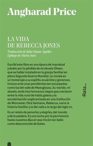LA VIDA DE REBECCA JONES | 9788416738441 | PRICE, ANGHARAD | Llibreria Online de Vilafranca del Penedès | Comprar llibres en català