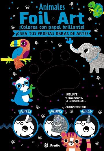 FOIL ART. COLOREA CON PAPEL BRILLANTE. ANIMALES | 9788469628577 | VARIOS AUTORES | Llibreria Online de Vilafranca del Penedès | Comprar llibres en català