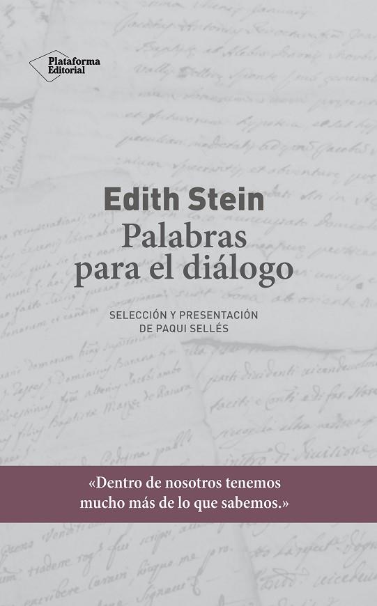 EDITH STEIN PALABRAS PARA EL DIÁLOGO | 9788417622435 | STEIN, EDITH | Llibreria Online de Vilafranca del Penedès | Comprar llibres en català