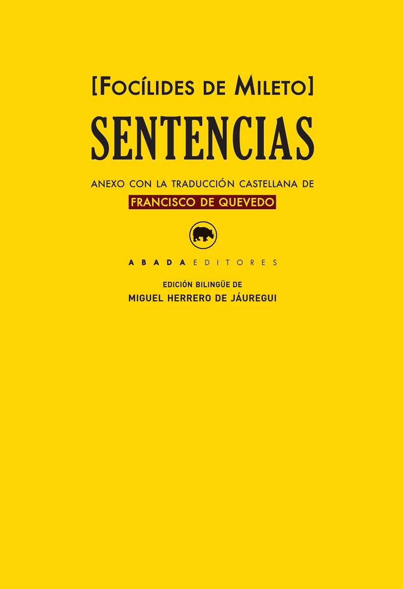 SENTENCIAS | 9788417301019 | FOCÍLIDES DE MILETO | Llibreria Online de Vilafranca del Penedès | Comprar llibres en català