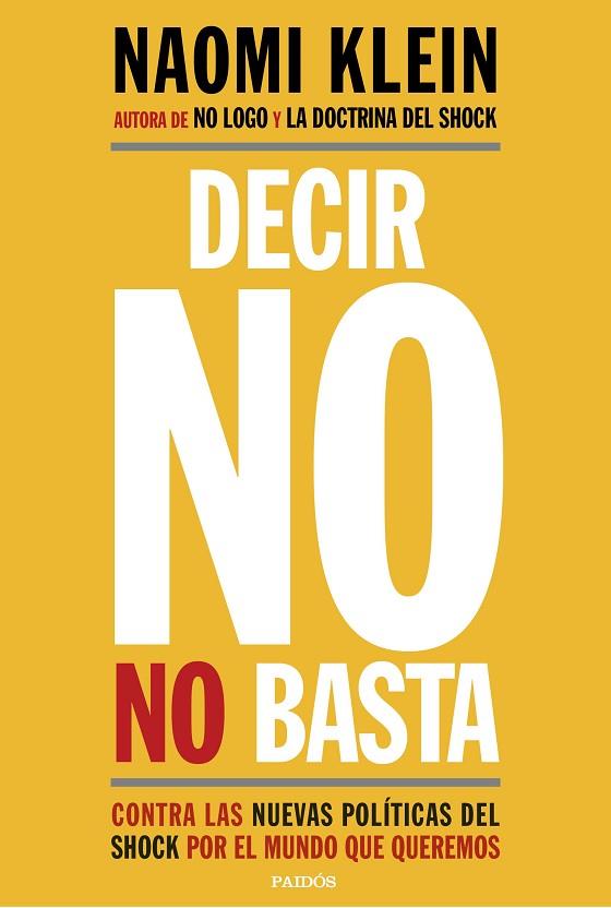 DECIR NO NO BASTA | 9788449333927 | KLEIN, NAOMI | Llibreria Online de Vilafranca del Penedès | Comprar llibres en català