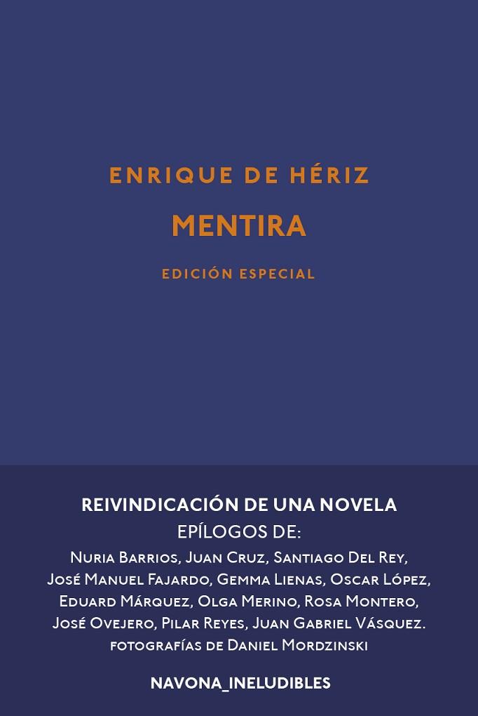 MENTIRA | 9788417978211 | DE HÉRIZ, ENRIQUE | Llibreria Online de Vilafranca del Penedès | Comprar llibres en català
