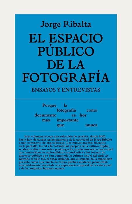 EL ESPACIO PÚBLICO DE LA FOTOGRAFÍA | 9788494820502 | RIBALTA, JORGE | Llibreria Online de Vilafranca del Penedès | Comprar llibres en català