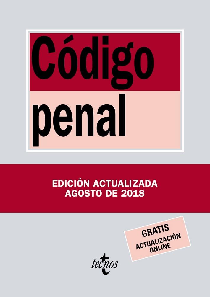 CÓDIGO PENAL AGOST 2018 | 9788430975051 | AA VV | Llibreria Online de Vilafranca del Penedès | Comprar llibres en català