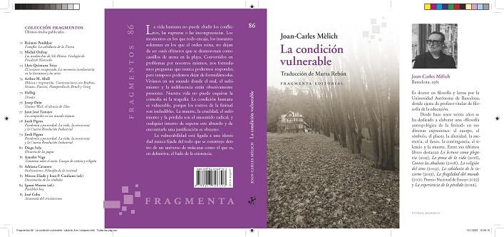 LA CONDICIÓN VULNERABLE | 9788417796723 | MÈLICH, JOAN-CARLES | Llibreria Online de Vilafranca del Penedès | Comprar llibres en català