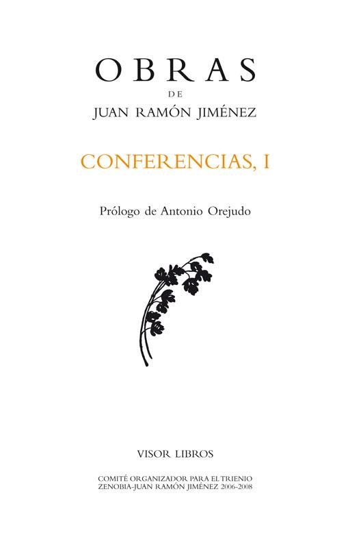CONFERENCIAS I | 9788498950847 | JIMENEZ, JUAN RAMON | Llibreria Online de Vilafranca del Penedès | Comprar llibres en català