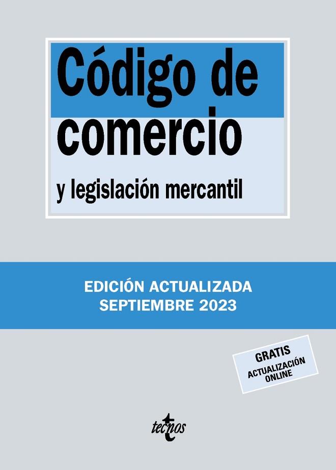 CODIGO DE COMERCIO | 9788430988310 | EDITORIAL TECNOS | Llibreria Online de Vilafranca del Penedès | Comprar llibres en català
