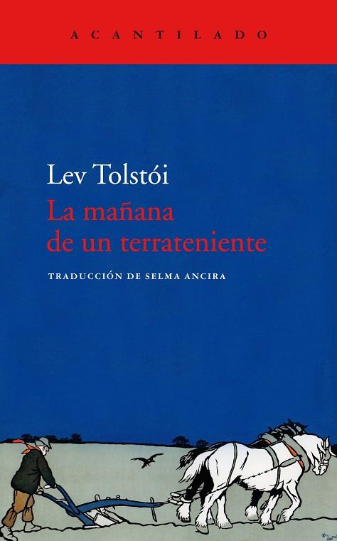 LA MAÑANA DE UN TERRATENIENTE | 9788418370267 | TOLSTÓI, LEV | Llibreria L'Odissea - Libreria Online de Vilafranca del Penedès - Comprar libros