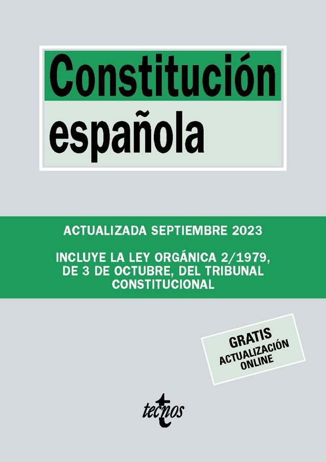 CONSTITUCION ESPAÑOLA | 9788430988365 | EDITORIAL TECNOS | Llibreria Online de Vilafranca del Penedès | Comprar llibres en català