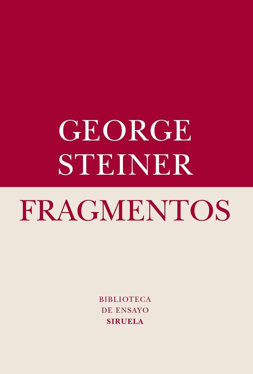 FRAGMENTOS | 9788416396689 | STEINER, GEORGE | Llibreria Online de Vilafranca del Penedès | Comprar llibres en català