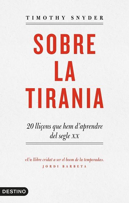 SOBRE LA TIRANIA | 9788497102681 | SNYDER, TIMOTHY  D | Llibreria Online de Vilafranca del Penedès | Comprar llibres en català
